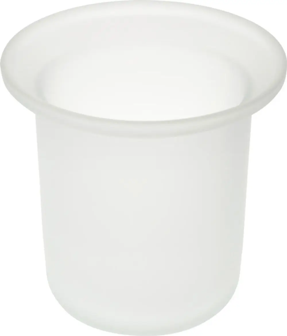 Weiße, matte WC-Bürsten-Einsatz von Ideal Standard, mit einer schlichten Form und einem Rand, der die Verwendung in verschiedenen Badezimmerdesigns ermöglicht.